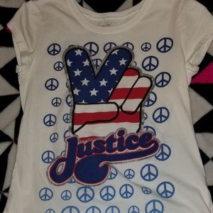 Girls peace tee shirt
